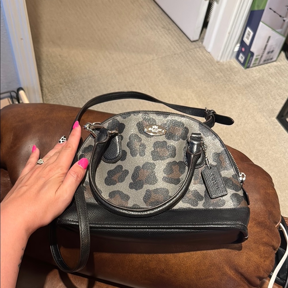 Mini coach Cora bag purse crossbody ocelot